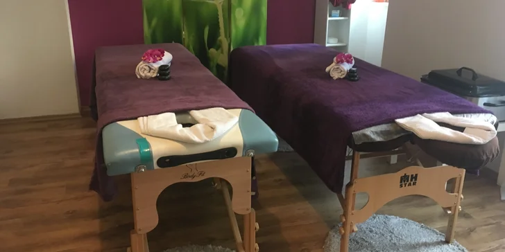 Láskyplné uvolnění ve dvou: 60minutová terapeutická párová masáž