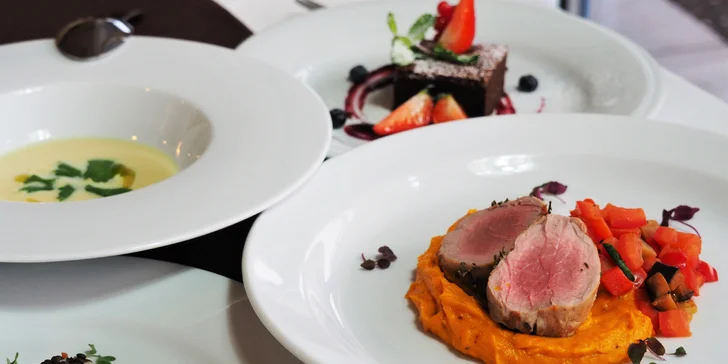 Degustační menu s výhledem na Brno: roastbeef, pečená řepa a panenka s ratatouille