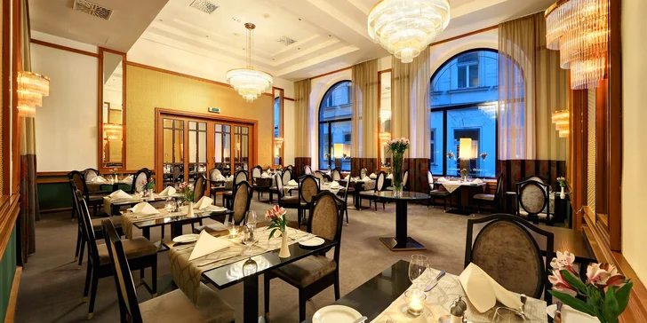 5* degustační menu v restauraci Franz Josef s vinným párováním pro 2 osoby