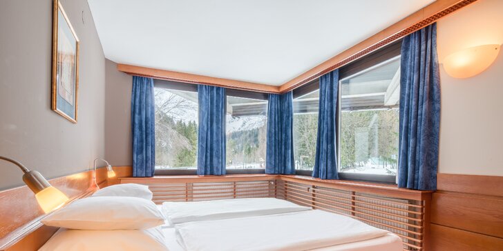 Zimní pobyt u Triglavského národního parku pro pár i rodinu: polopenze, sauny i skipas