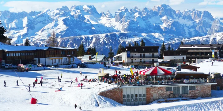 Lyžování ve středisku Monte Bondone: doprava, polopenze a skipas na 3 dny