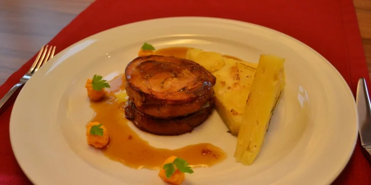 Lahodné tříchodové  menu pro dvě osoby