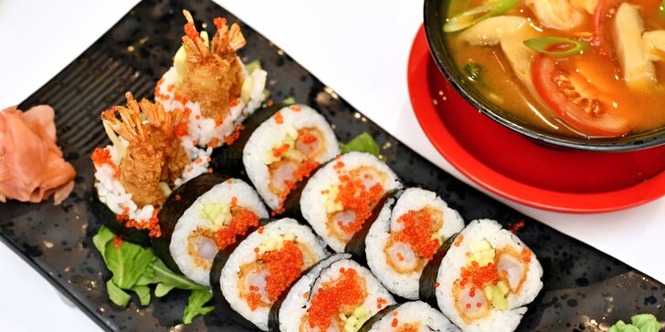 Running sushi v OC Šestka: až 2 hodiny neomezené konzumace v Sumo Sushi & Grill Restaurant