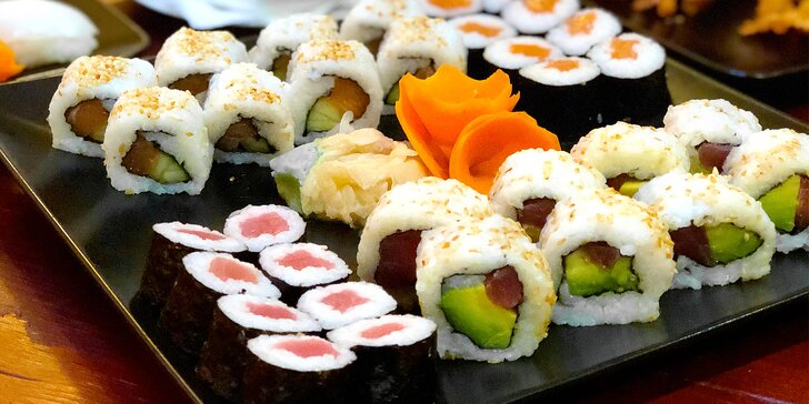 Sushi set s maki nebo větší sety s maki, nigiri a thajskou krevetovou polévkou