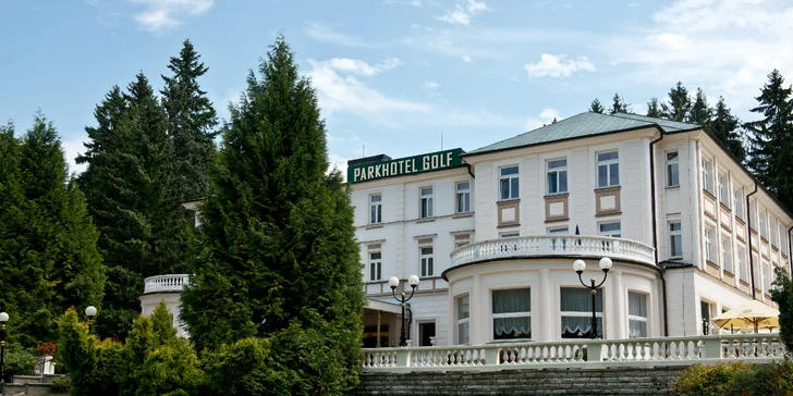 Relax ve 4* hotelu v Mariánských Lázních s polopenzí i procedurami a golfem