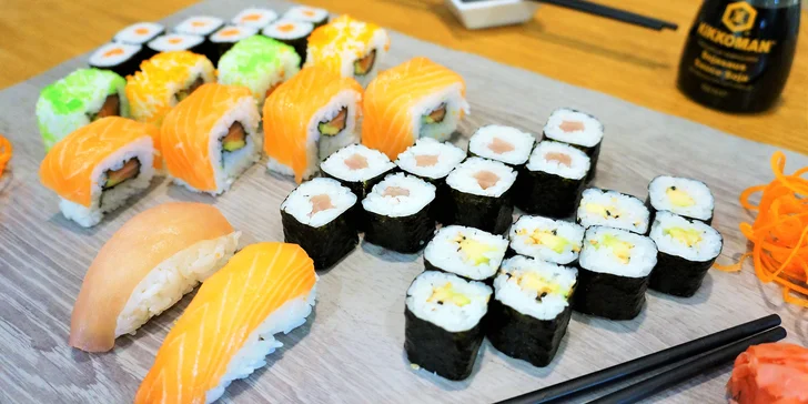16 nebo 34 kousků sushi v nově otevřené restauraci Ngon