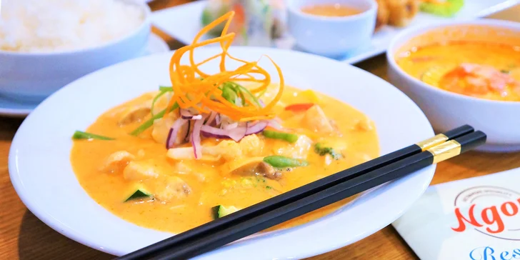 Ochutnejte vietnamské speciality: 4chodové menu plné dobrot pro 1 nebo 2 osoby