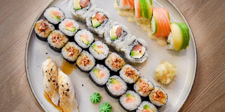 Na sushi do pasáže Alfa: 26 kousků s lososem, krabím krémem i avokádem