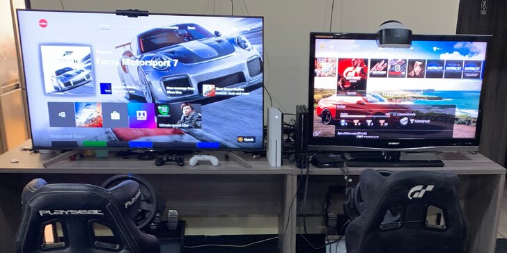 60 min. jízdy na promakaném simulátoru závodního auta i s možností virtuální reality