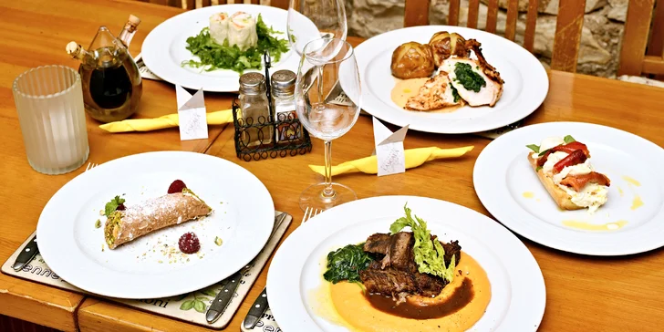 Pochutnejte si na italském menu: 3 chody pro 1 či 2 osoby u Staroměstského náměstí
