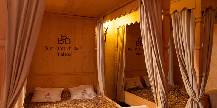 4* wellness v historickém Táboře: privátní pivní lázeň, sauna a neomezená konzumace piva pro dva