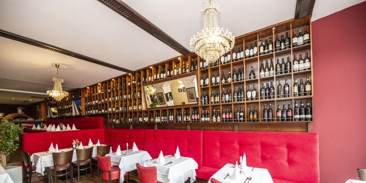 4chodové menu pro dva: mušle, risotto, ryba nebo hovězí steak i láhev vína