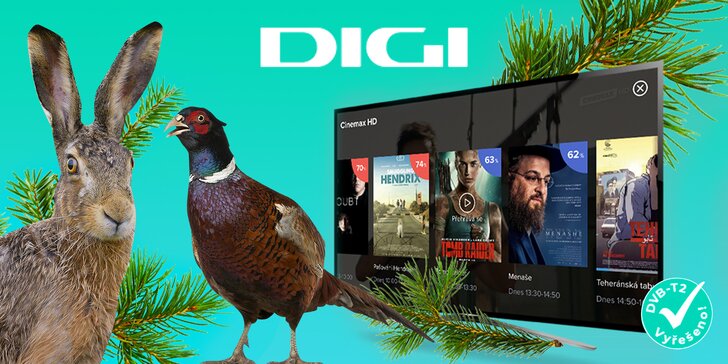 Exkluzivně pro zákazníky Slevomatu: DIGI TV na 2 roky za 299 Kč/měsíc