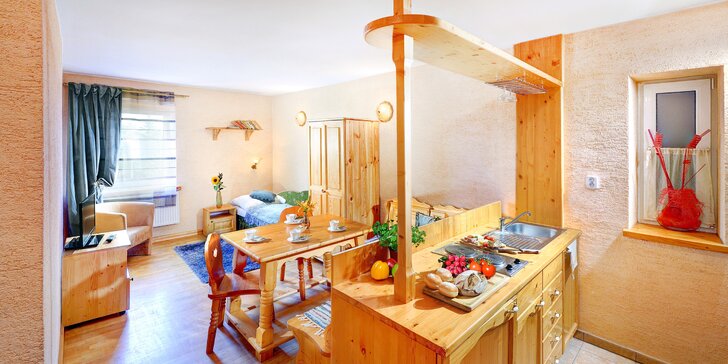 Pobyt v útulných horských apartmánech v Tatranské Lomnici: snídaně, kuchyňka a výlety
