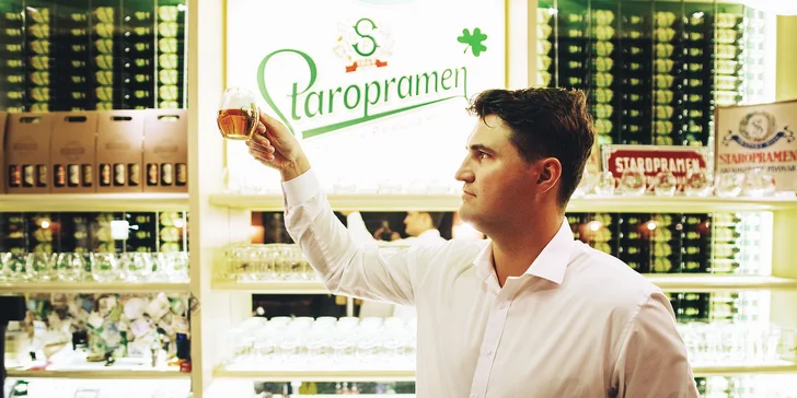 Pivní degustace i škola čepování pro 2 os. v pivovaru Staropramen nebo prohlídka pro jednoho