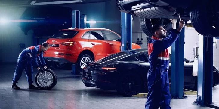 Diagnostika podvozku a motoru auta i kompletní přezutí pneumatik včetně vyvážení