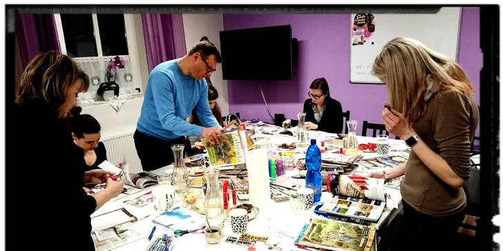 Výtvarné kurzy: workshop koláže i suchý pastel