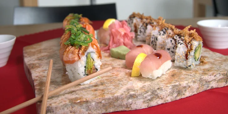 Set s 20 nebo 44 ks sushi u centra Havířova: s lososem, tuňákem i mangem