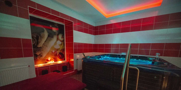 Relaxujte v soukromí: privátní wellness se sektem i romantickým balíčkem pro 2 osoby