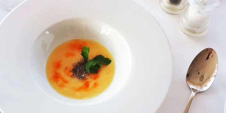 Degustační menu s výhledem na Brno: tartar z řepy, pstruh, kachní prsíčko i dezert