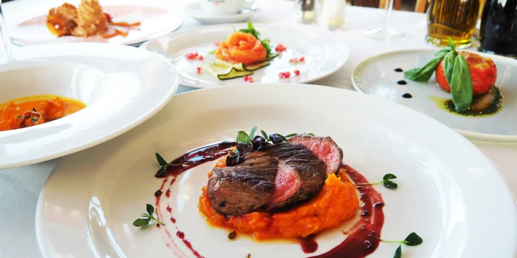 Degustační menu s výhledem na Brno: losos, dýňový krém, hovězí steak i dezert