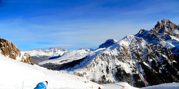 Lyžování v Dolomitech: 2 noci s polopenzí, doprava a 3denní skipas