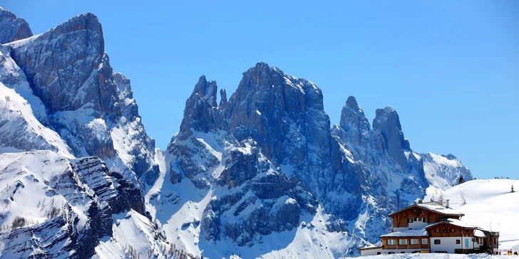Lyžování v Dolomitech: 2 noci s polopenzí, doprava a 3denní skipas
