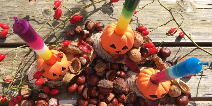 Vlastnoruční výroba halloweenského svícnu a horká aztécká čokoláda pro 1 či 2