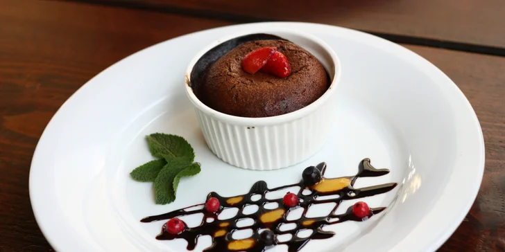 Svatomartinské 4chodové degustační menu pro 2 nebo pro 4: paštika, kaldoun, husí stehýnko a soufflé