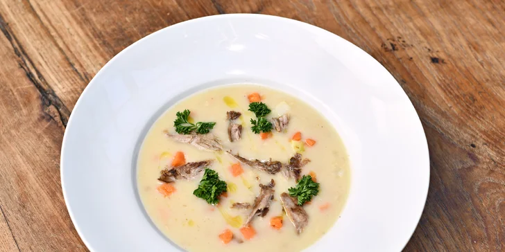 4chodové kachní menu pro dva: paštika, kachní stehno i štrúdl