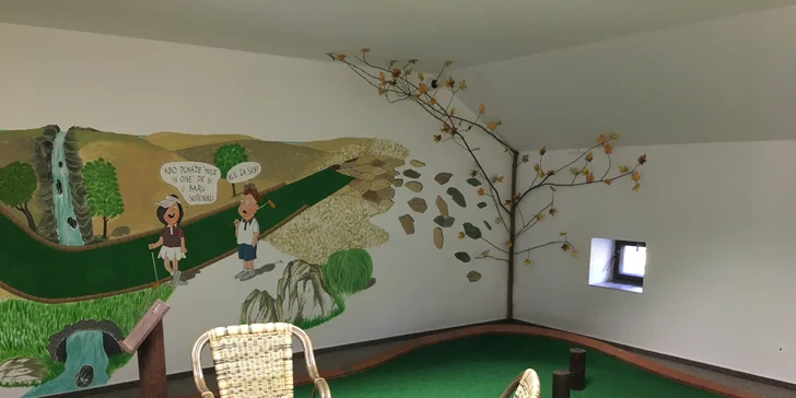 Zábavný adventure minigolf pod střechou: 60 min. hry pro malé i velké