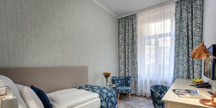 Relaxace v Karlových Varech: hotel přímo u kolonády, nové wellness centrum, procedury a polopenze