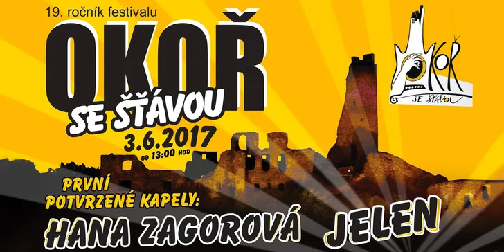 Festival Okoř se šťávou: Horkýže Slíže, Jelen, Hana Zagorová a další muzika