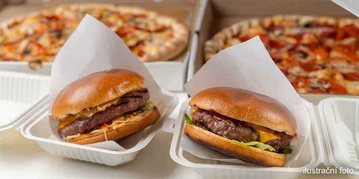 Dejte si burger nebo pizzu v Motorestu U českého stolu.
