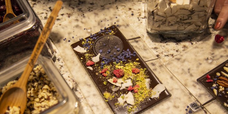 Mlsání z Orion Ateliéru: 24 pralinek a zdarma tabulka 68% čokolády podle vaší chuti