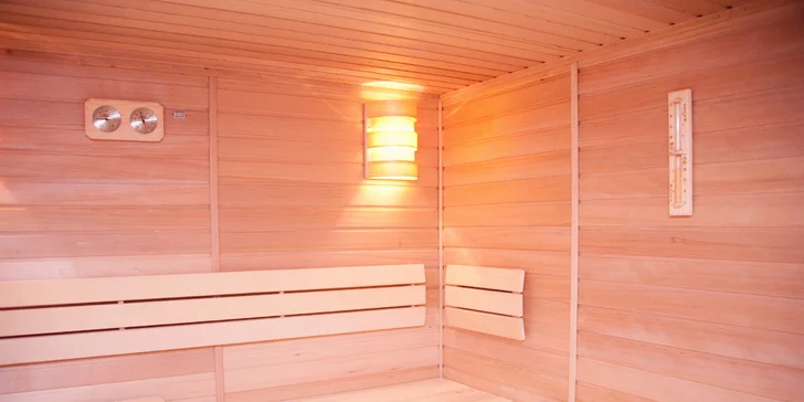 Privátní finská sauna pro dva nebo rodinu s dětmi