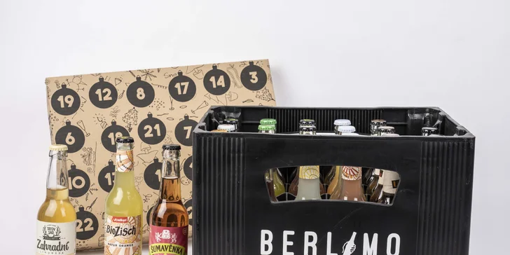 Bezobalový adventní kalendář s prémiovou limonádou, vč. bio varianty