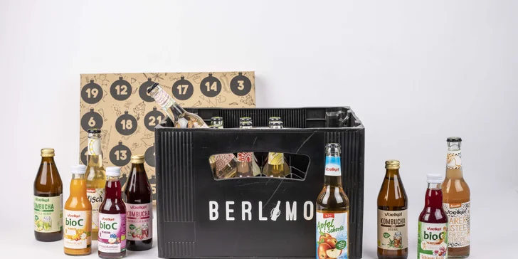 Bezobalový adventní kalendář s prémiovou limonádou, vč. bio varianty