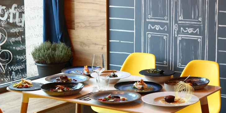 Degustační menu o 11 chodech: hovězí carpaccio, rump steak i čokoládový fondant