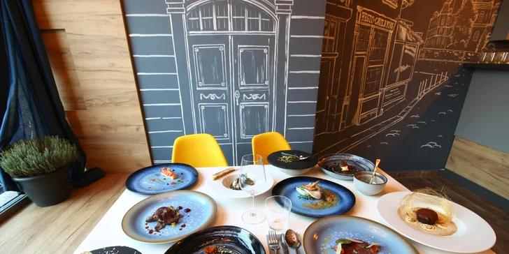 Degustační menu o 11 chodech: hovězí carpaccio, rump steak i čokoládový fondant