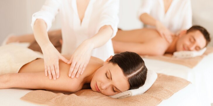 Intenzivní odpočinek a relaxace při masáži pro dva na 60 nebo 90 minut