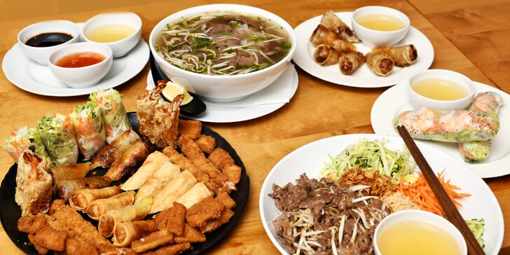 Asijské menu na Andělu: závitky, bún bò nam bộ nebo phở Tonkin i mix předkrmů