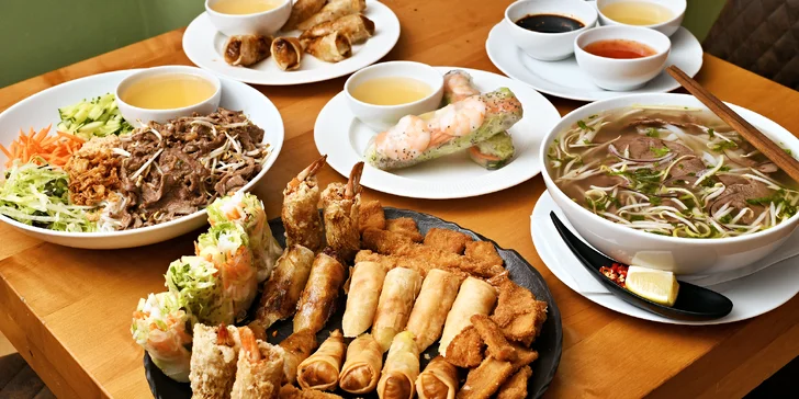 Vietnamské dobroty na Kulaťáku: menu pro 1 nebo 2 osoby i mix předkrmů