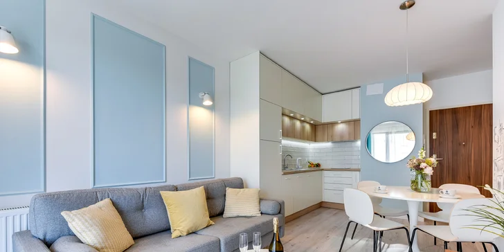 Pobyt v Gdaňsku na břehu řeky: vybavený apartmán se snídaní a wellness