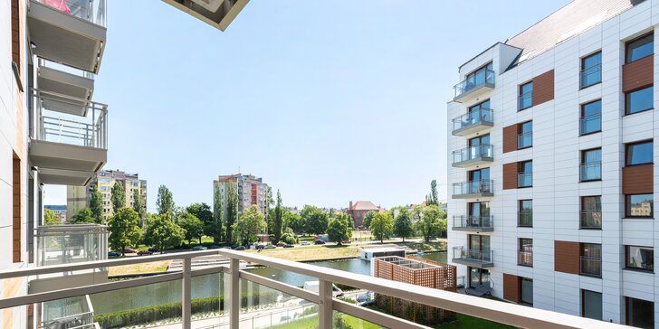 Pobyt v Gdaňsku na břehu řeky: vybavený apartmán se snídaní a wellness