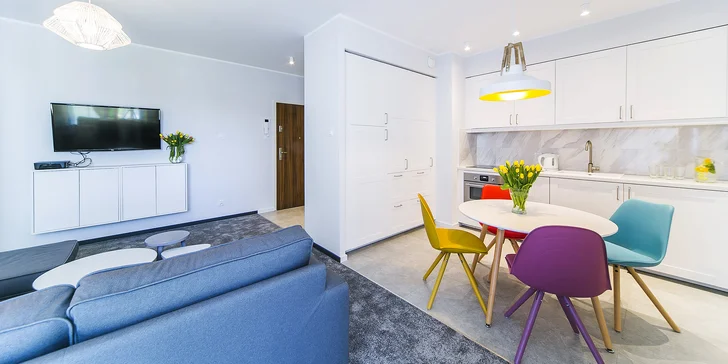 Pobyt v Gdaňsku na břehu řeky: vybavený apartmán se snídaní a wellness