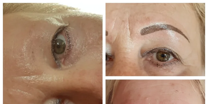 Permanentní make-up obočí, očních linek nebo rtů