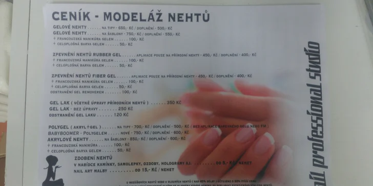 Kompletní péče o nehty dle vašeho výběru: gel, polygel, gel-lak i pánská manikúra