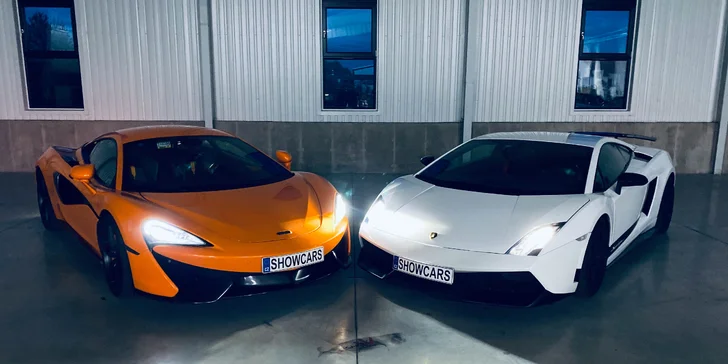 Večerní jízda ve dvou nabušených supersportech pro jednoho