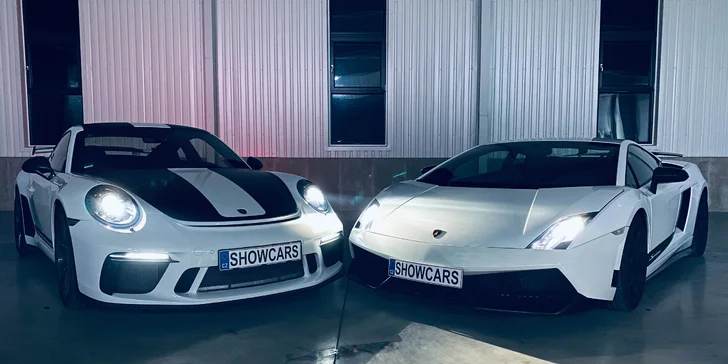 Večerní jízda ve dvou nabušených supersportech pro jednoho